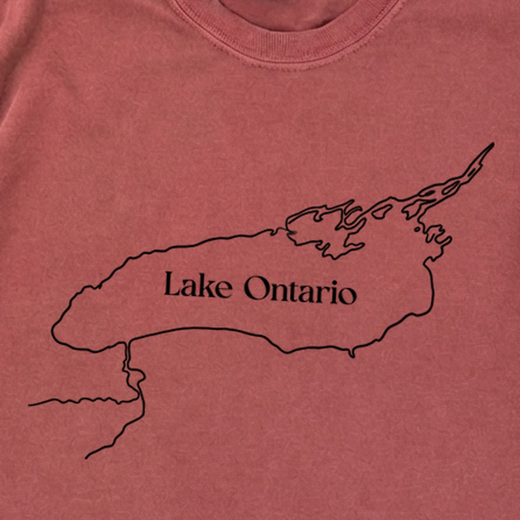 Lake Ontario Line Drawing Premium Long Sleeve