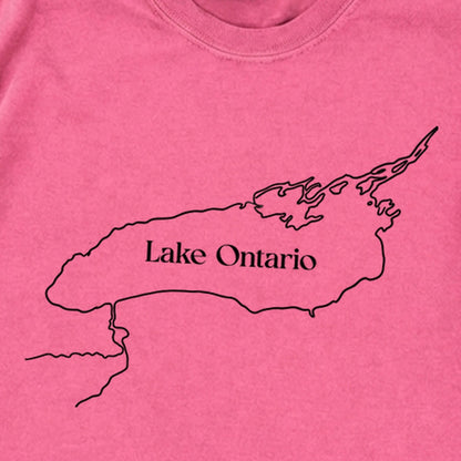 Lake Ontario Line Drawing Premium Long Sleeve