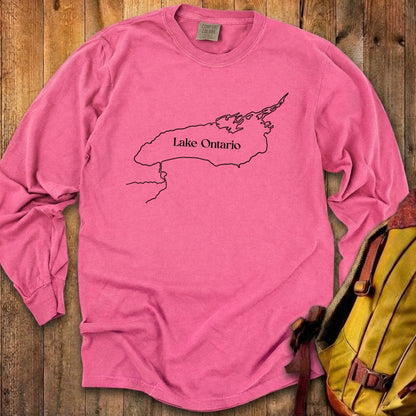 Lake Ontario Line Drawing Premium Long Sleeve