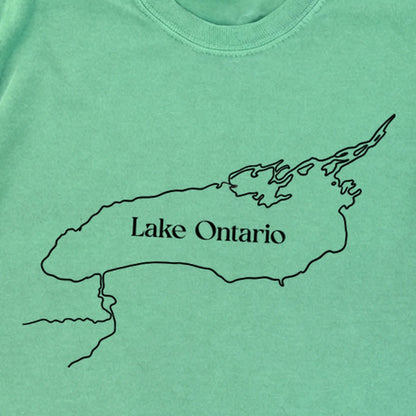 Lake Ontario Line Drawing Premium Long Sleeve