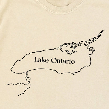 Lake Ontario Line Drawing Premium Long Sleeve