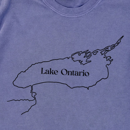 Lake Ontario Line Drawing Premium Long Sleeve