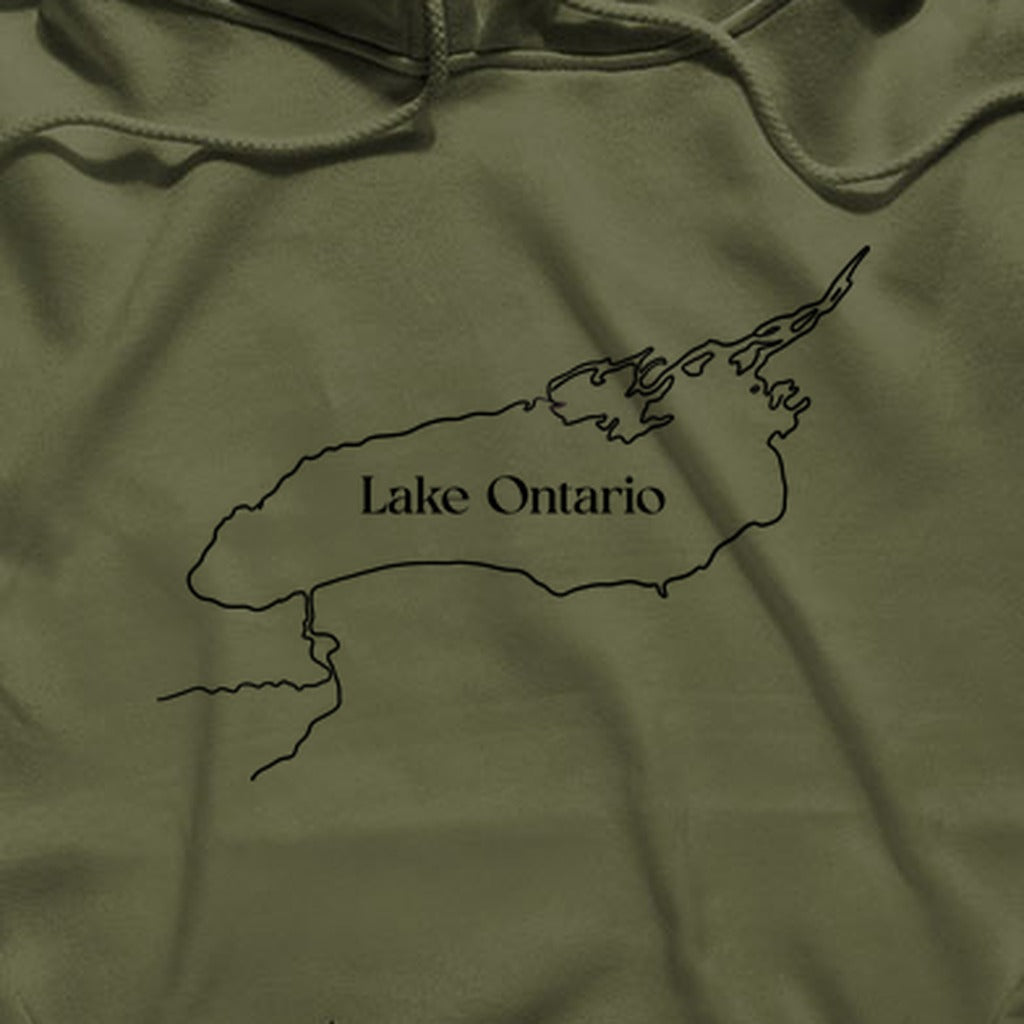 Lake Ontario Line Drawing Hoodie