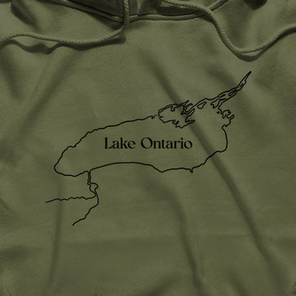 Lake Ontario Line Drawing Hoodie
