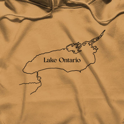 Lake Ontario Line Drawing Hoodie