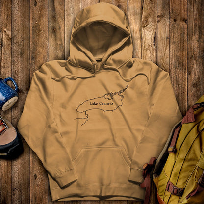 Lake Ontario Line Drawing Hoodie