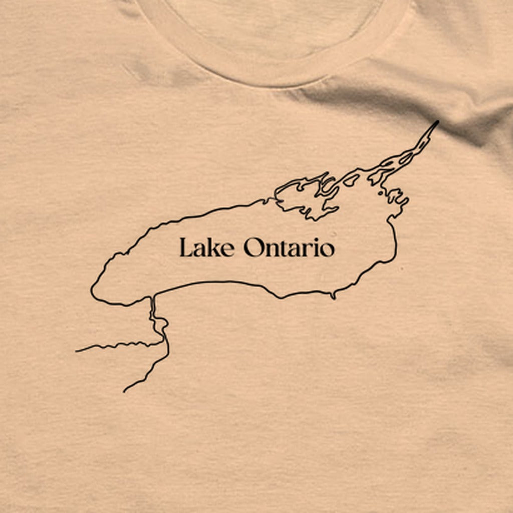 Lake Ontario Line Drawing T-Shirt