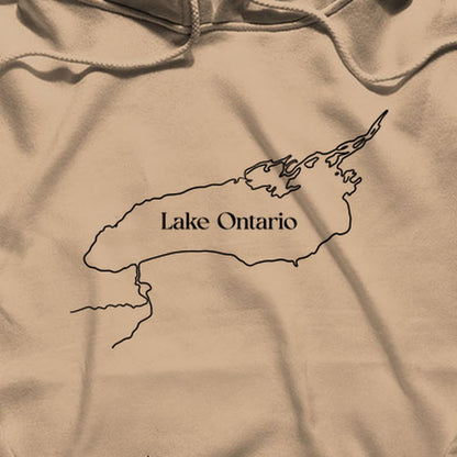 Lake Ontario Line Drawing Hoodie