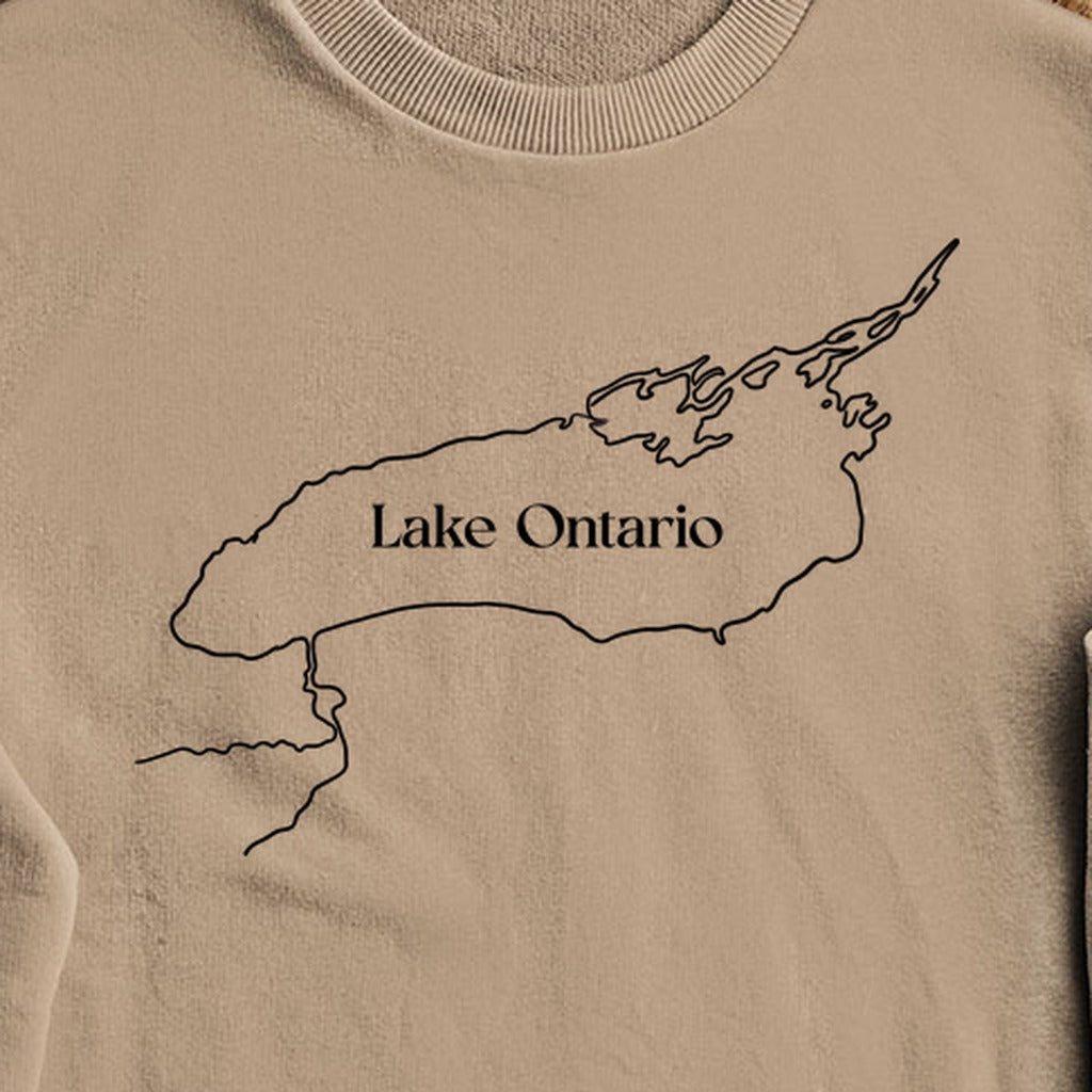 Lake Ontario Line Drawing Crewneck Sweatshirt