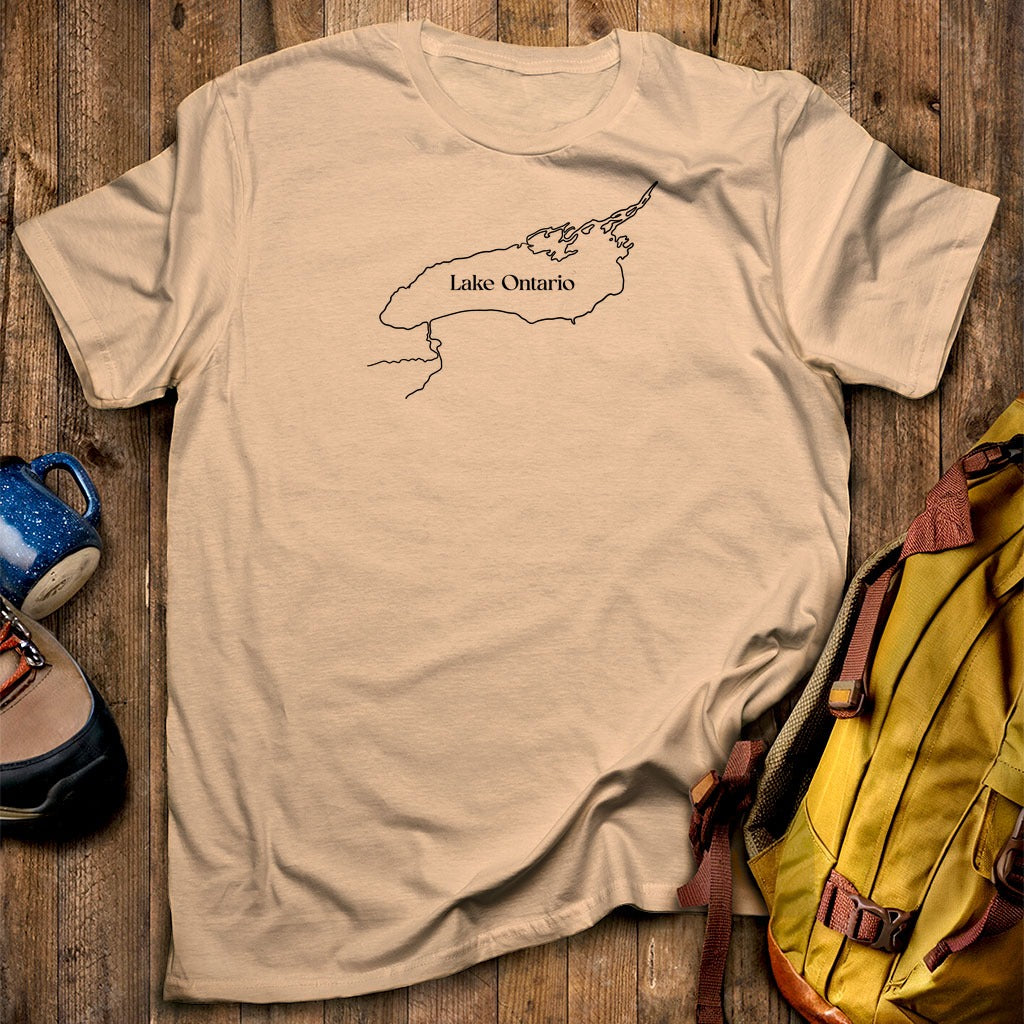 Lake Ontario Line Drawing T-Shirt