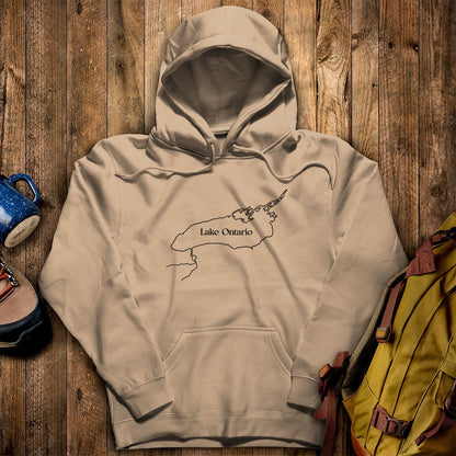 Lake Ontario Line Drawing Hoodie