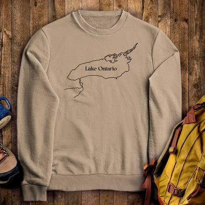 Lake Ontario Line Drawing Crewneck Sweatshirt