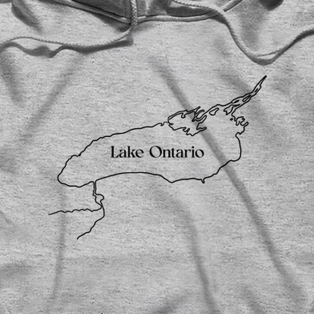 Lake Ontario Line Drawing Hoodie