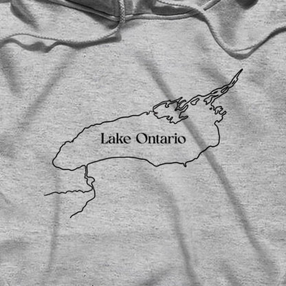 Lake Ontario Line Drawing Hoodie