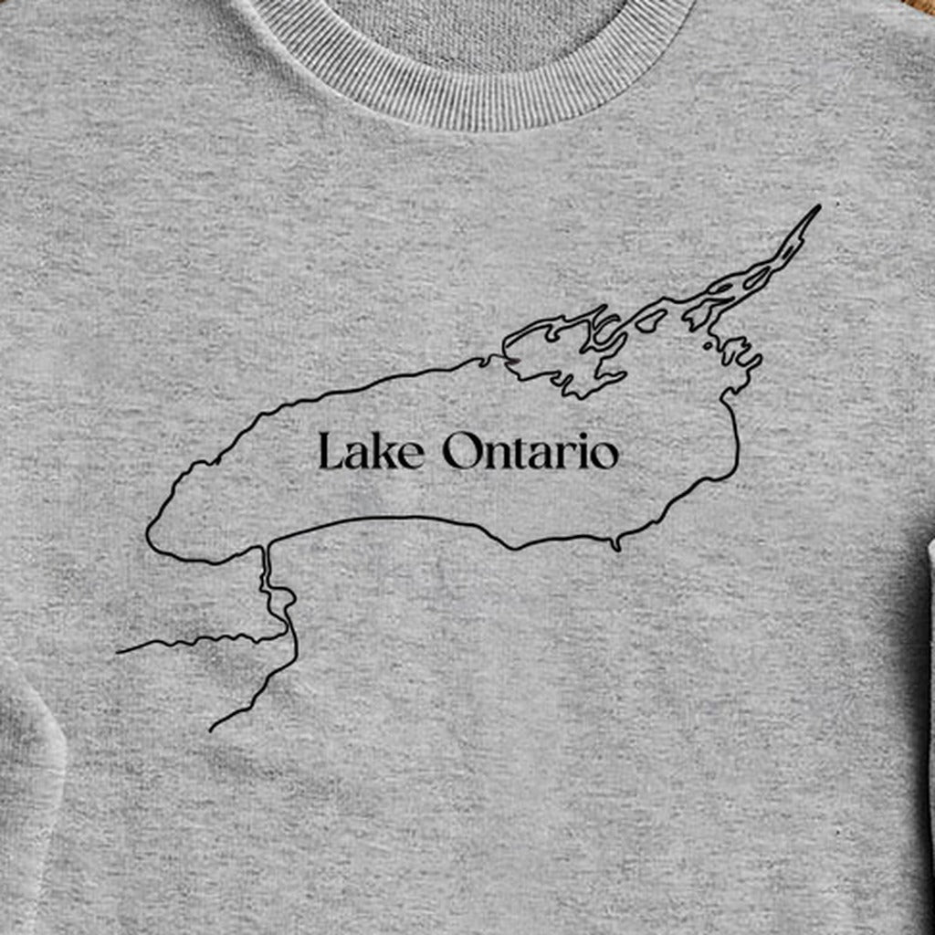 Lake Ontario Line Drawing Crewneck Sweatshirt