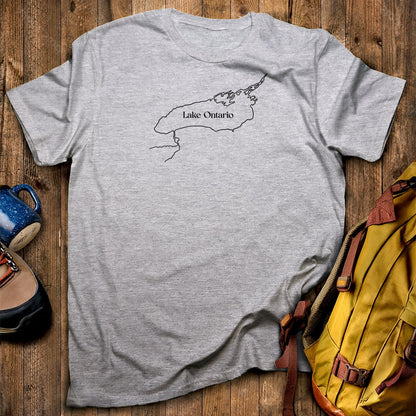 Lake Ontario Line Drawing T-Shirt