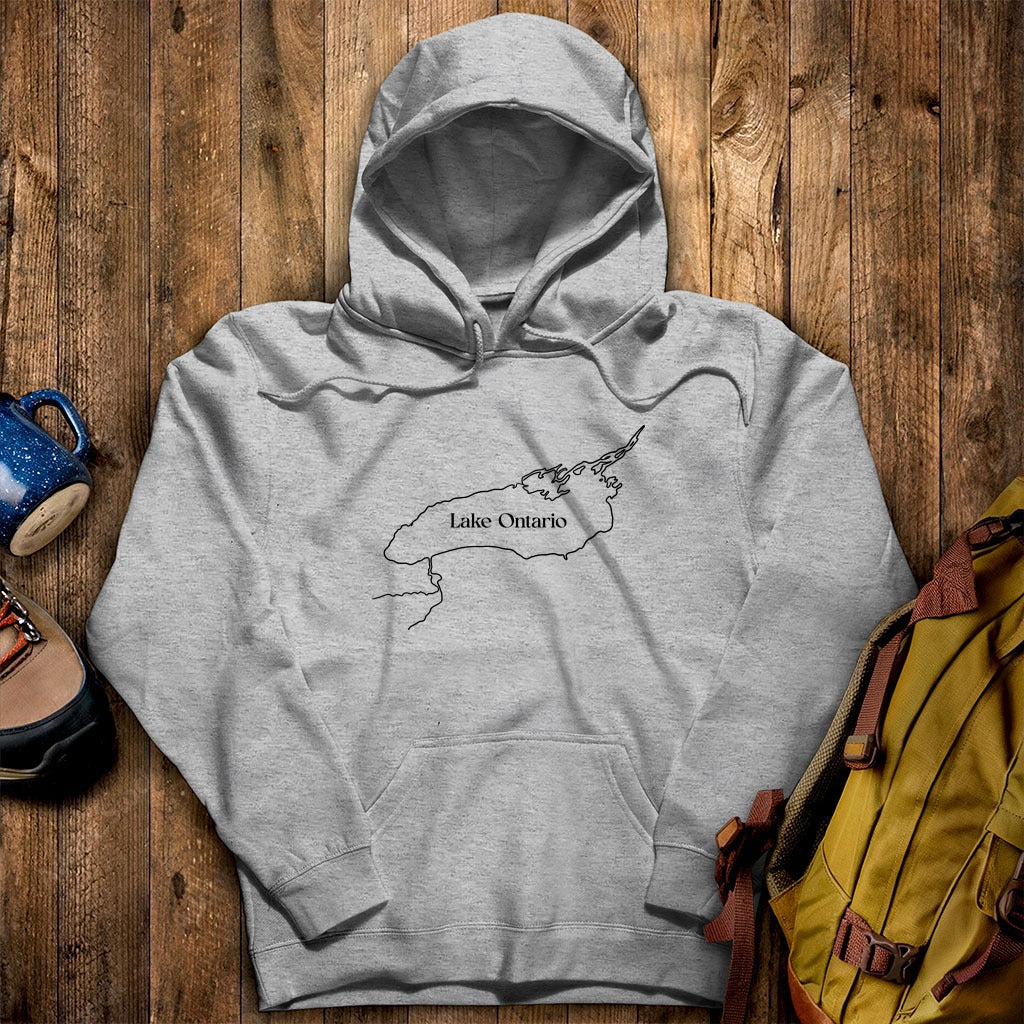 Lake Ontario Line Drawing Hoodie