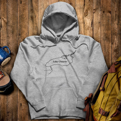 Lake Ontario Line Drawing Hoodie