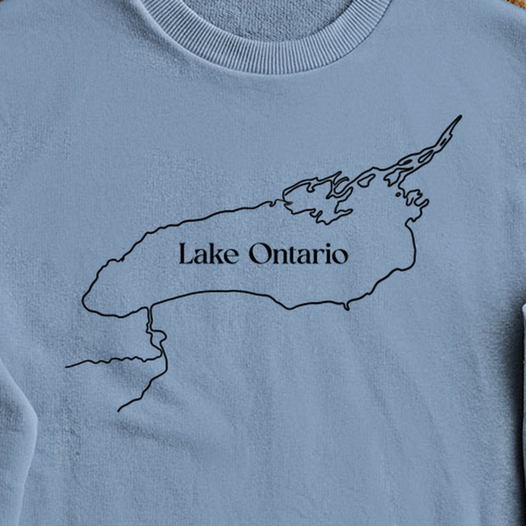 Lake Ontario Line Drawing Crewneck Sweatshirt