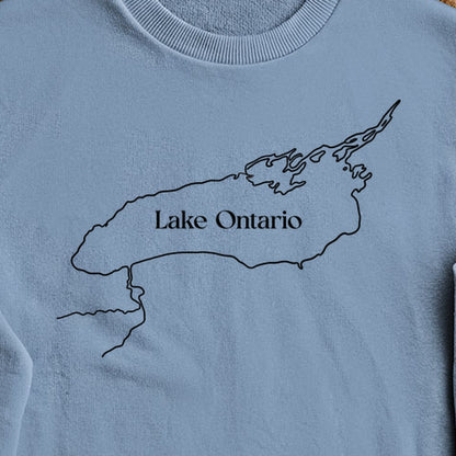 Lake Ontario Line Drawing Crewneck Sweatshirt