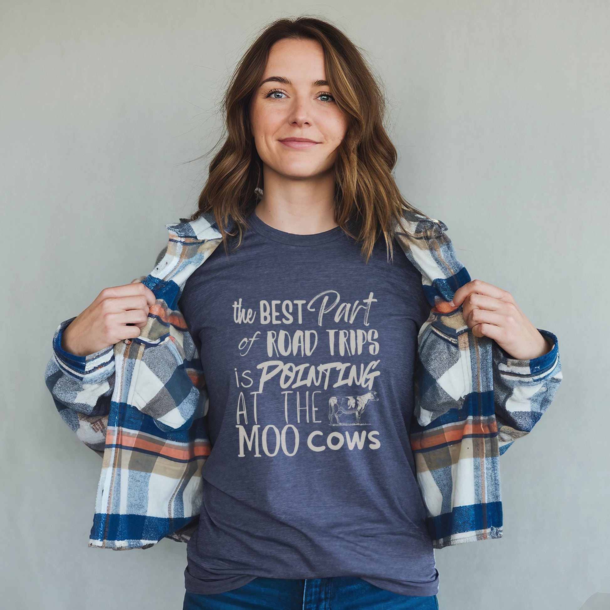Moo Cows Road Trip T-Shirt Adventure and Outdoors Themed T-Shirt