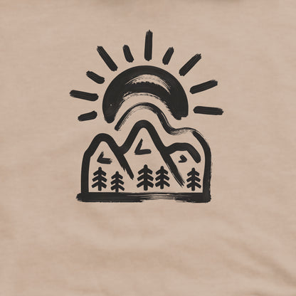 Painted Peaks Crewneck Sweatshirt Adventure and Outdoors Themed Sweatshirt