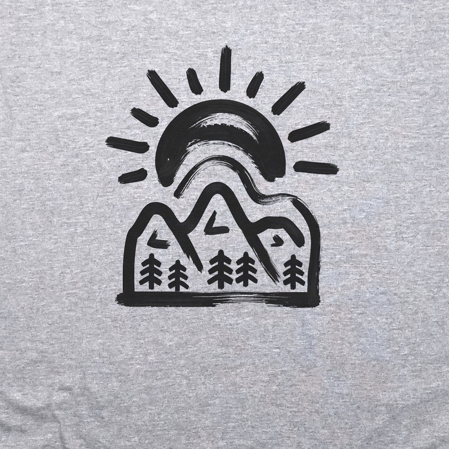 Painted Peaks Crewneck Sweatshirt Adventure and Outdoors Themed Sweatshirt