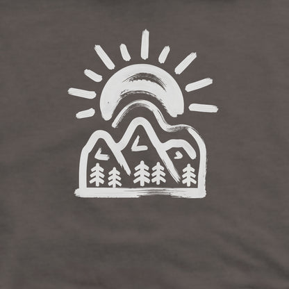 Painted Peaks Crewneck Sweatshirt Adventure and Outdoors Themed Sweatshirt