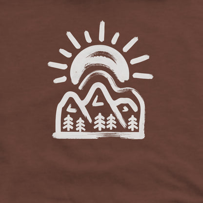 Painted Peaks Crewneck Sweatshirt Adventure and Outdoors Themed Sweatshirt