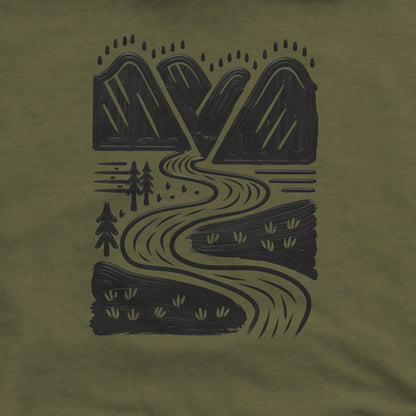 Valley Trails Crewneck Sweatshirt Adventure and Outdoors Themed Sweatshirt