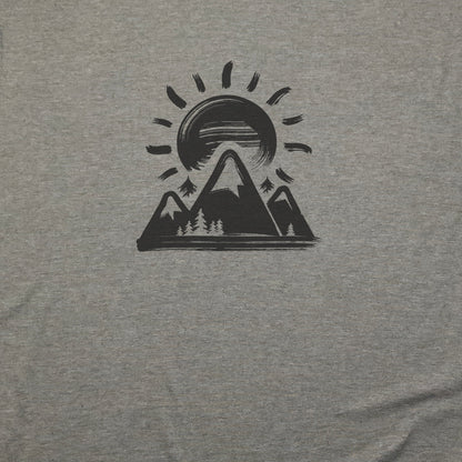 Summit Sunrise Painting T-Shirt Adventure and Outdoors Themed T-Shirt