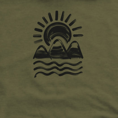 Three Sisters Mountains Crewneck Sweatshirt Adventure and Outdoors Themed Sweatshirt