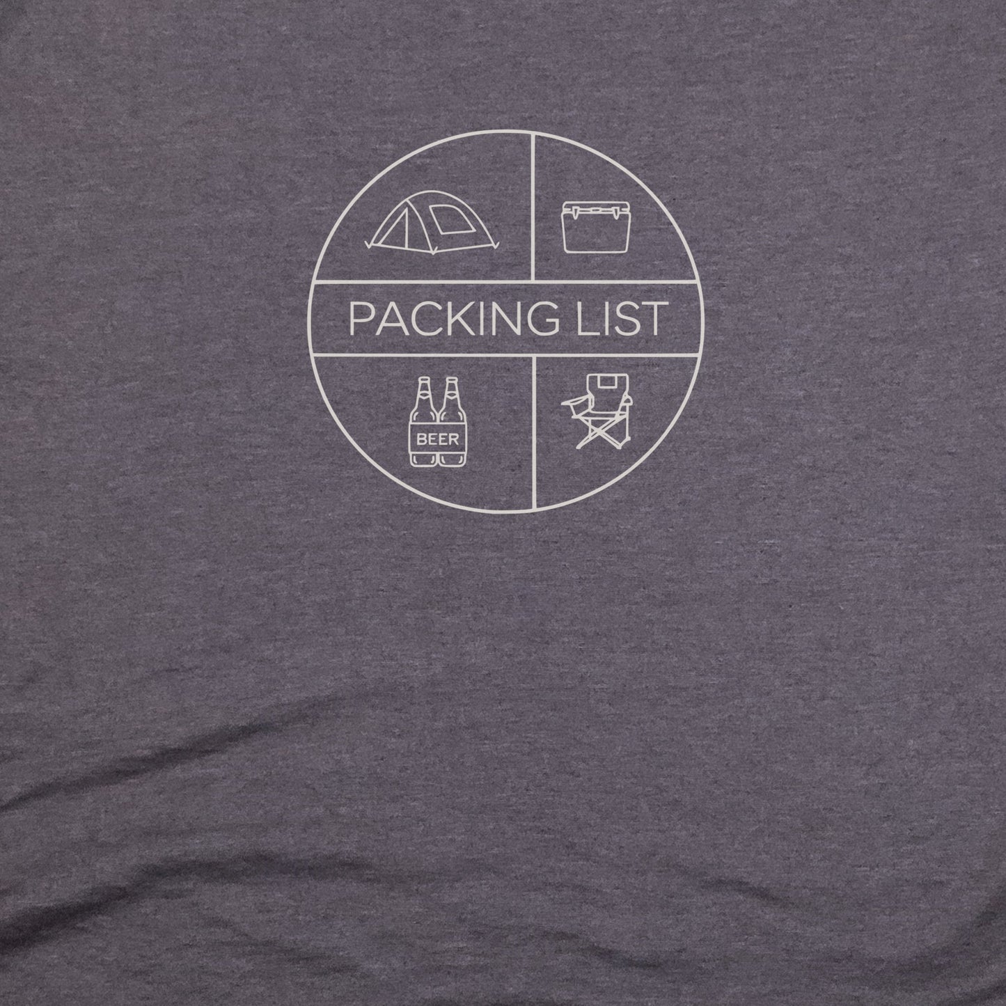 Camping Packing List T-Shirt Adventure and Outdoors Themed T-Shirt