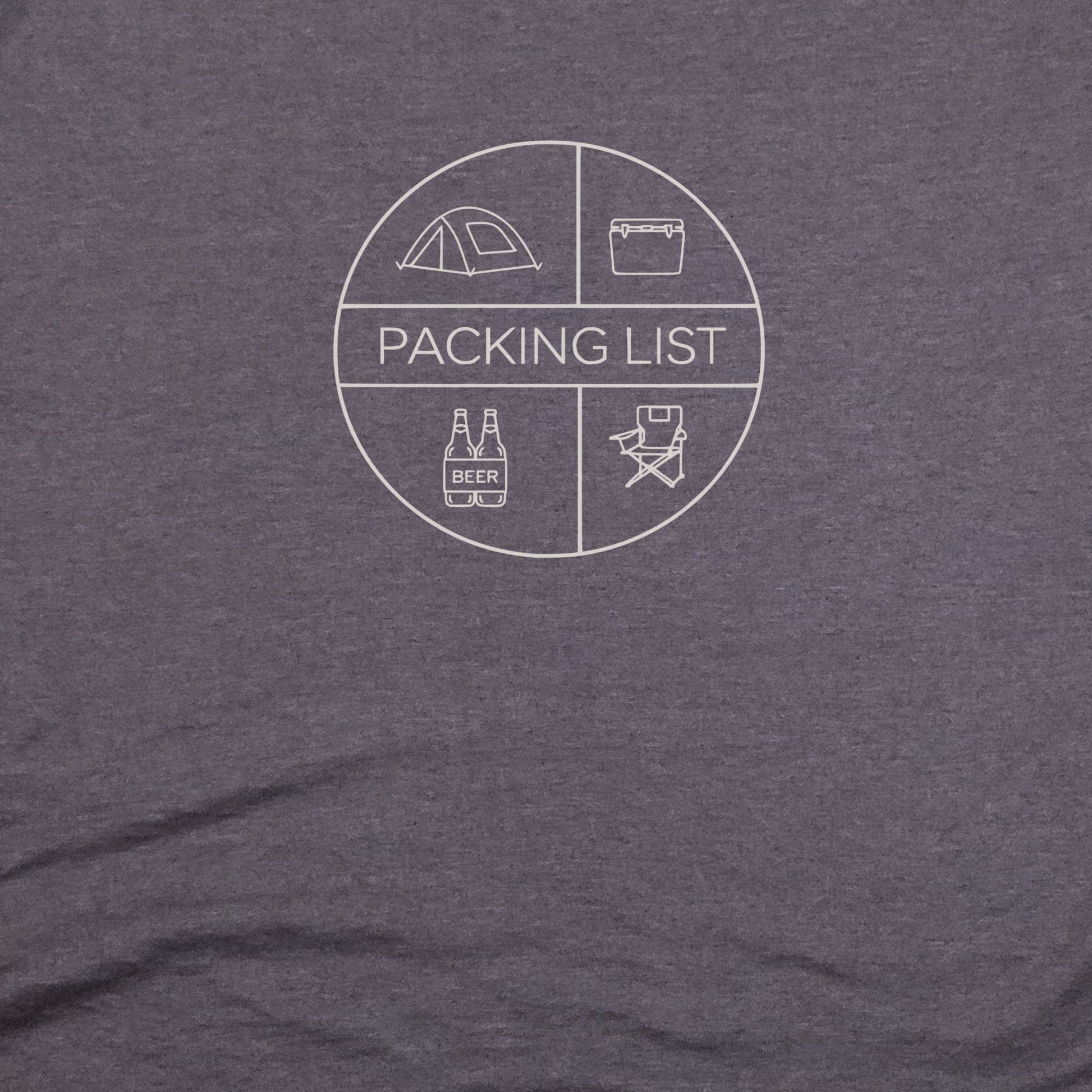 Camping Packing List T-Shirt Adventure and Outdoors Themed T-Shirt