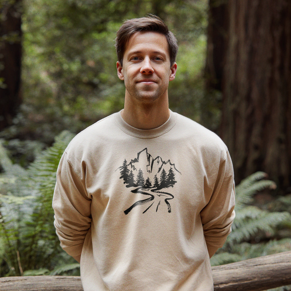 Mountain Bound Crewneck Sweatshirt Adventure and Outdoors Themed Sweatshirt