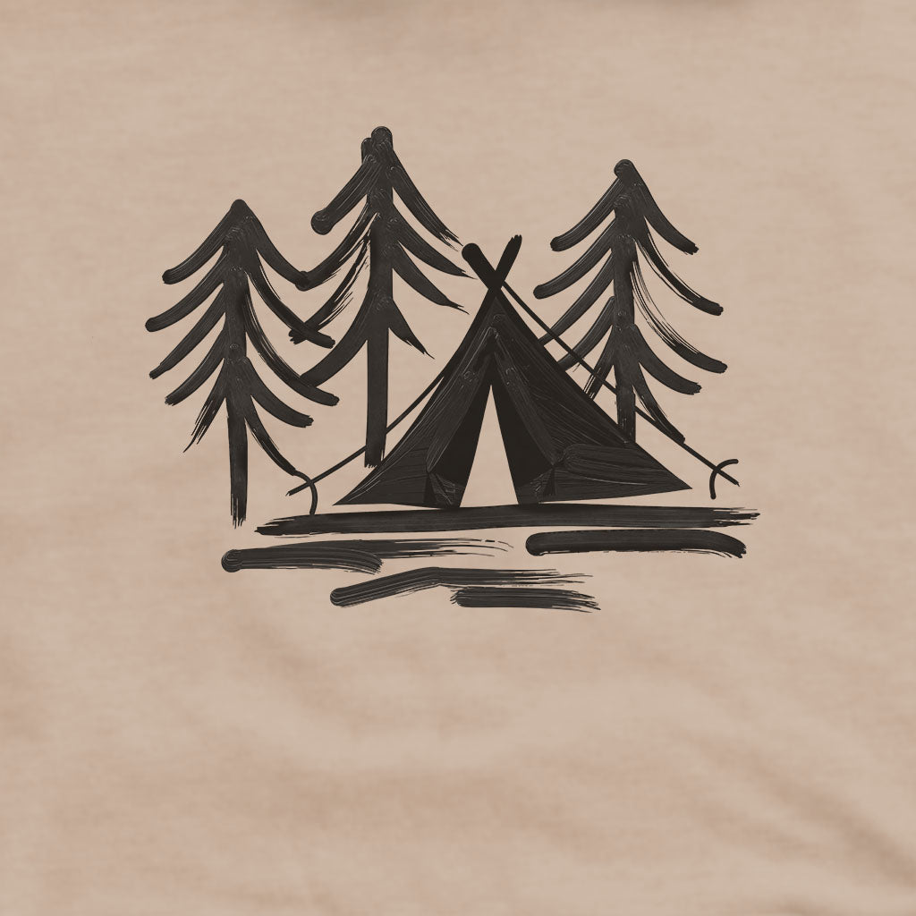 Painted Camp Hoodie Adventure and Outdoors Themed Hoodie