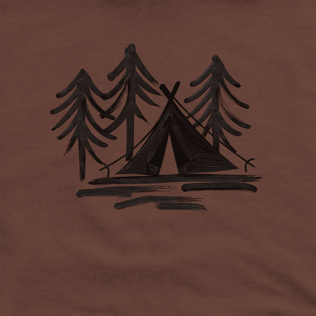 Painted Camp Hoodie Adventure and Outdoors Themed Hoodie