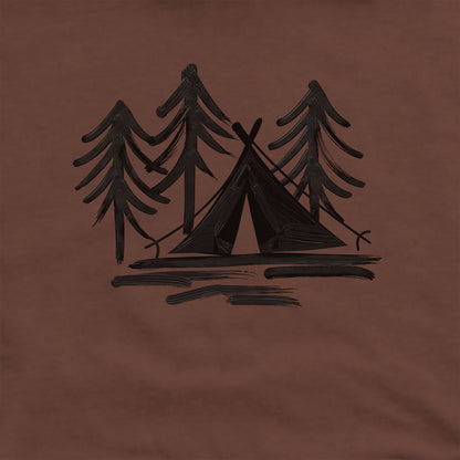 Painted Camp Hoodie Adventure and Outdoors Themed Hoodie