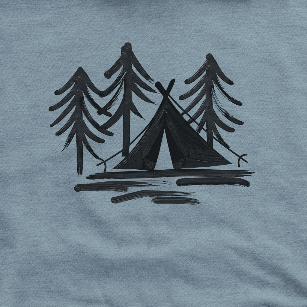 Painted Camp Hoodie Adventure and Outdoors Themed Hoodie