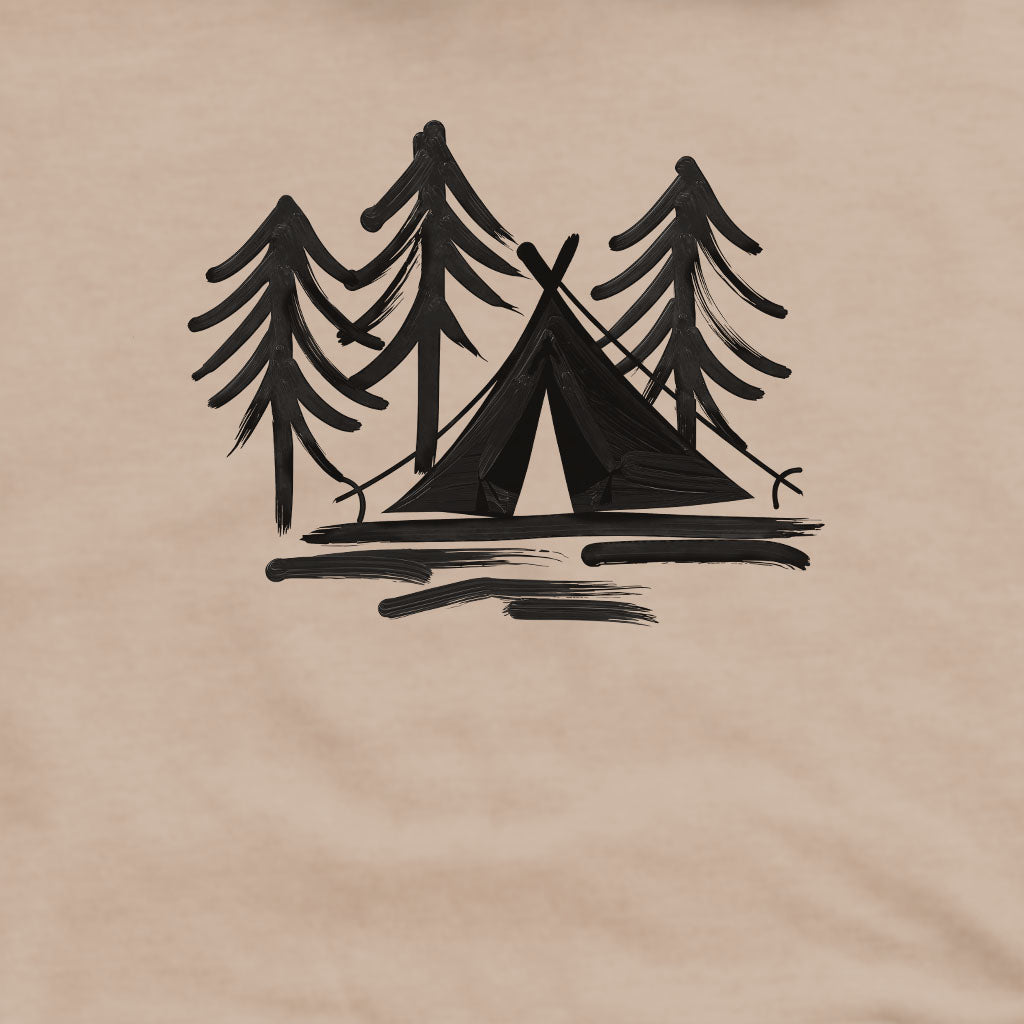 Painted Camp Crewneck Sweatshirt Adventure and Outdoors Themed Sweatshirt