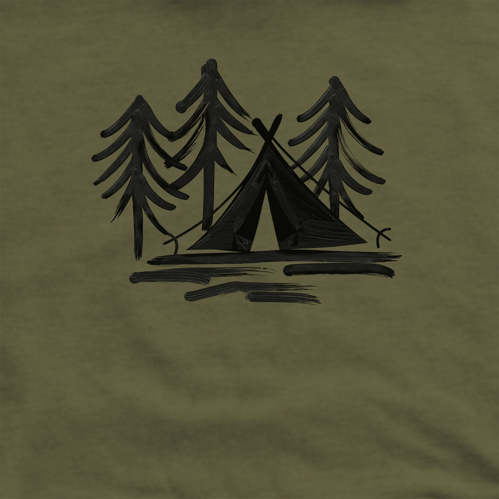 Painted Camp Crewneck Sweatshirt Adventure and Outdoors Themed Sweatshirt