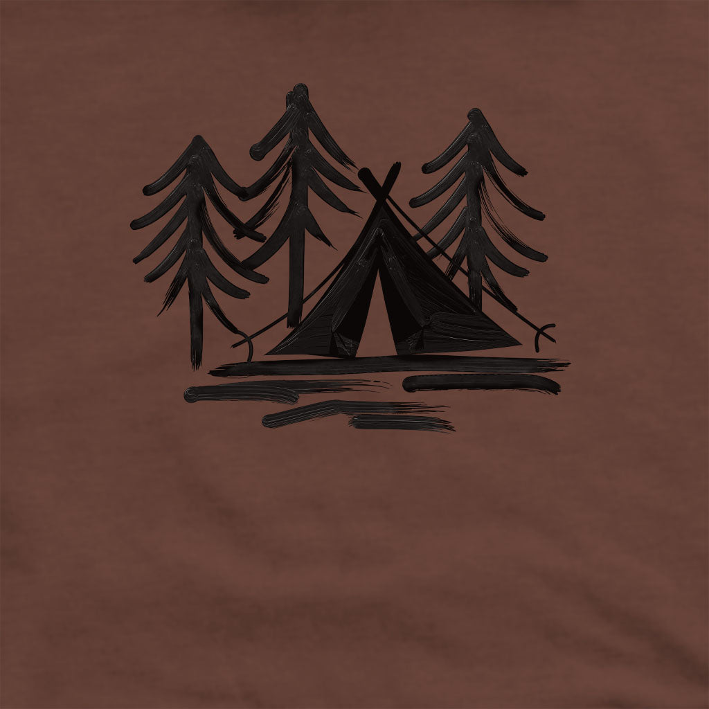 Painted Camp Crewneck Sweatshirt Adventure and Outdoors Themed Sweatshirt