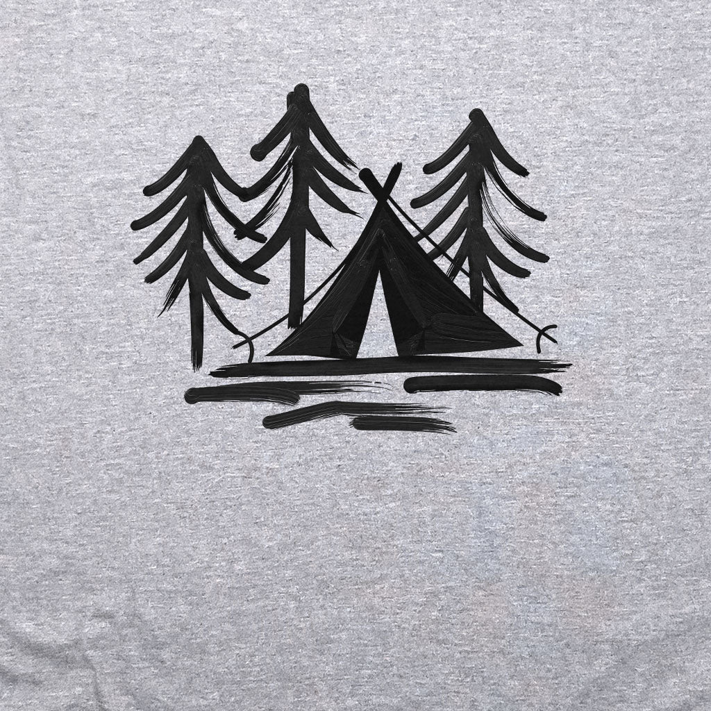 Painted Camp Crewneck Sweatshirt Adventure and Outdoors Themed Sweatshirt