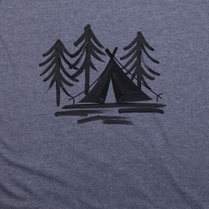 Painted Camp T-Shirt Adventure and Outdoors Themed T-Shirt