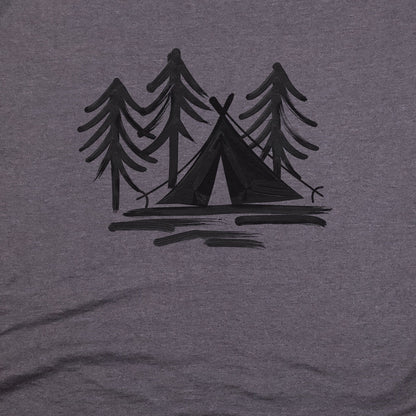 Painted Camp T-Shirt Adventure and Outdoors Themed T-Shirt
