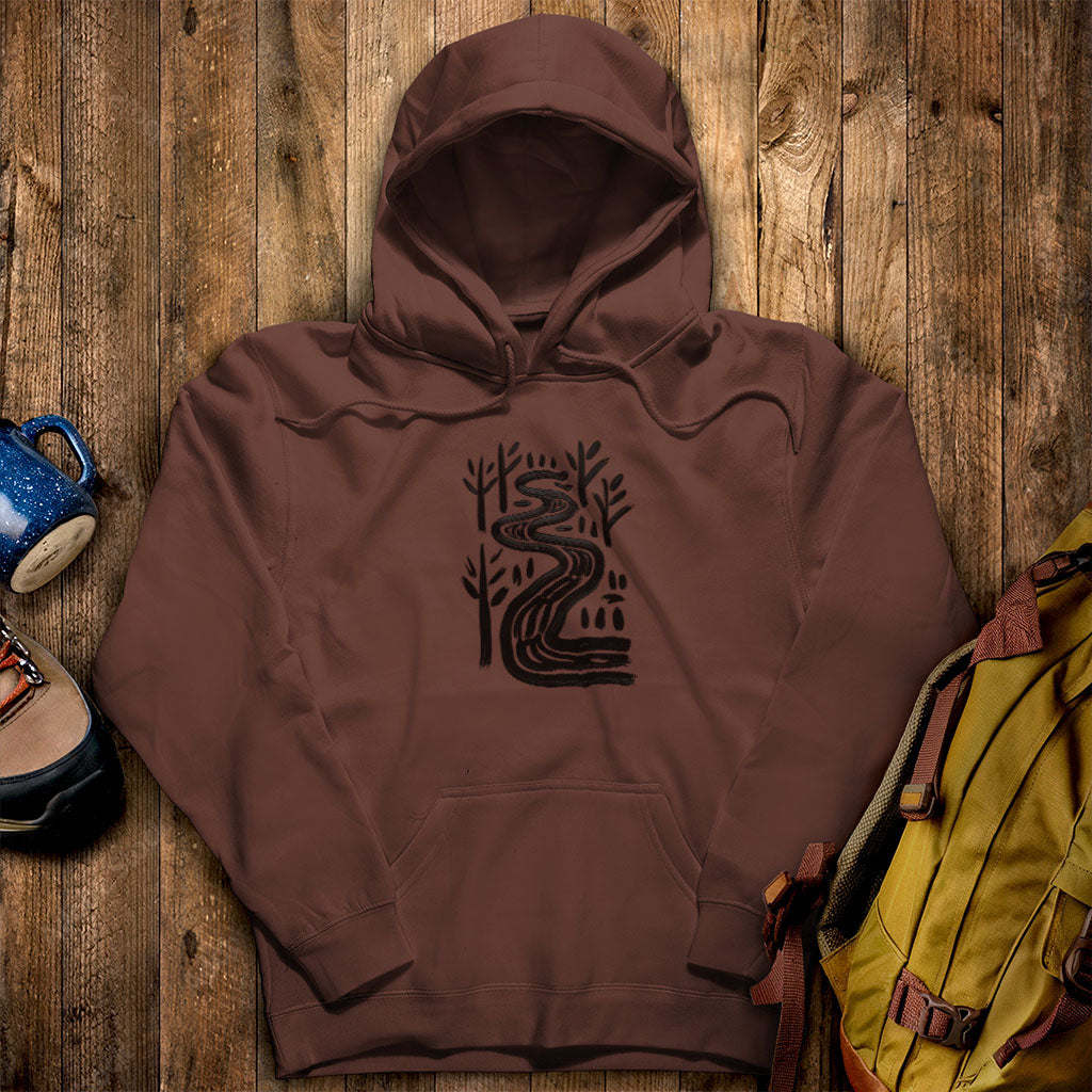 Painted River Hoodie Cocoa Adventure and Outdoors Themed Hoodie