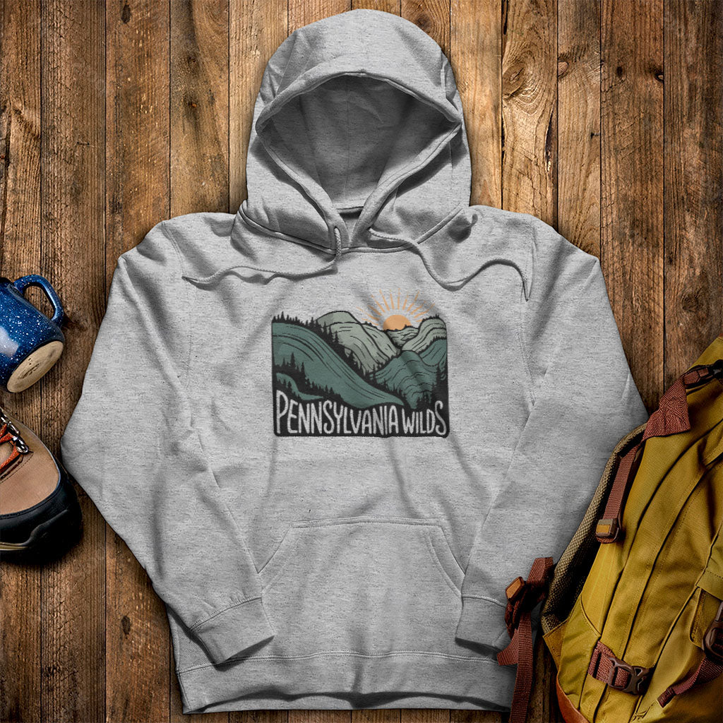 Pennsylvania Wilds Hoodie Sport Grey Adventure and Outdoors Themed Hoodie
