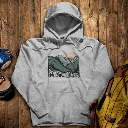Pennsylvania Wilds Hoodie Sport Grey Adventure and Outdoors Themed Hoodie