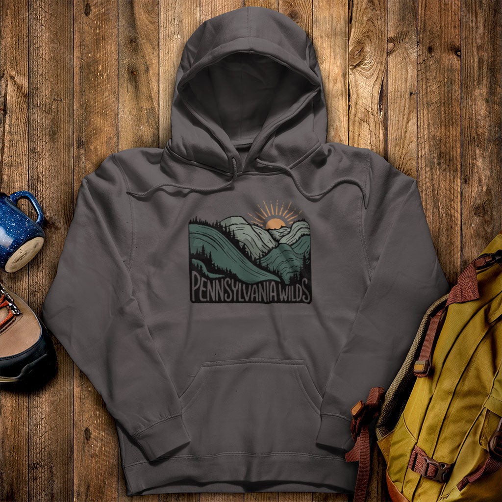 Pennsylvania Wilds Hoodie Charcoal Adventure and Outdoors Themed Hoodie