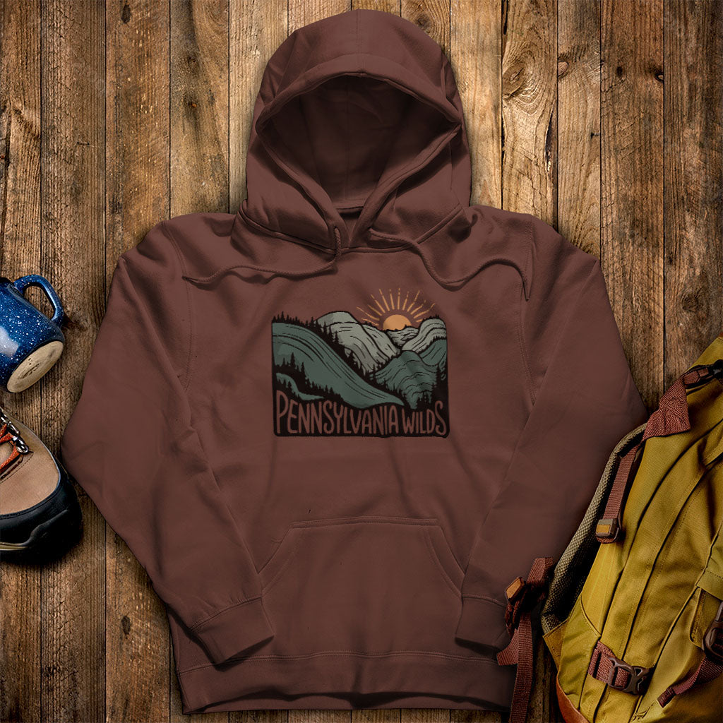 Pennsylvania Wilds Hoodie Cocoa Adventure and Outdoors Themed Hoodie